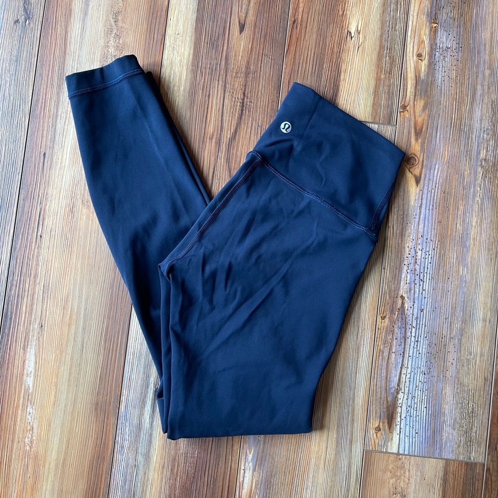 Lululemon high rise wunder unders size 4 navy blue